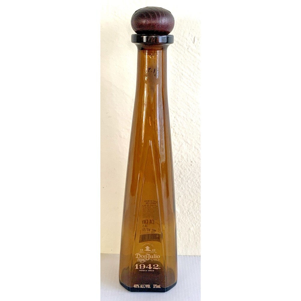 Don Julio 1942 Tequila EMPTY Bottle 375ml W/ Cork Decor Craft Man Cave Oil Cruet